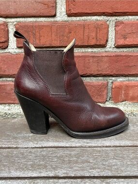 Acne Studios Dark Brown Leather Chelsea Ankle Bootie
